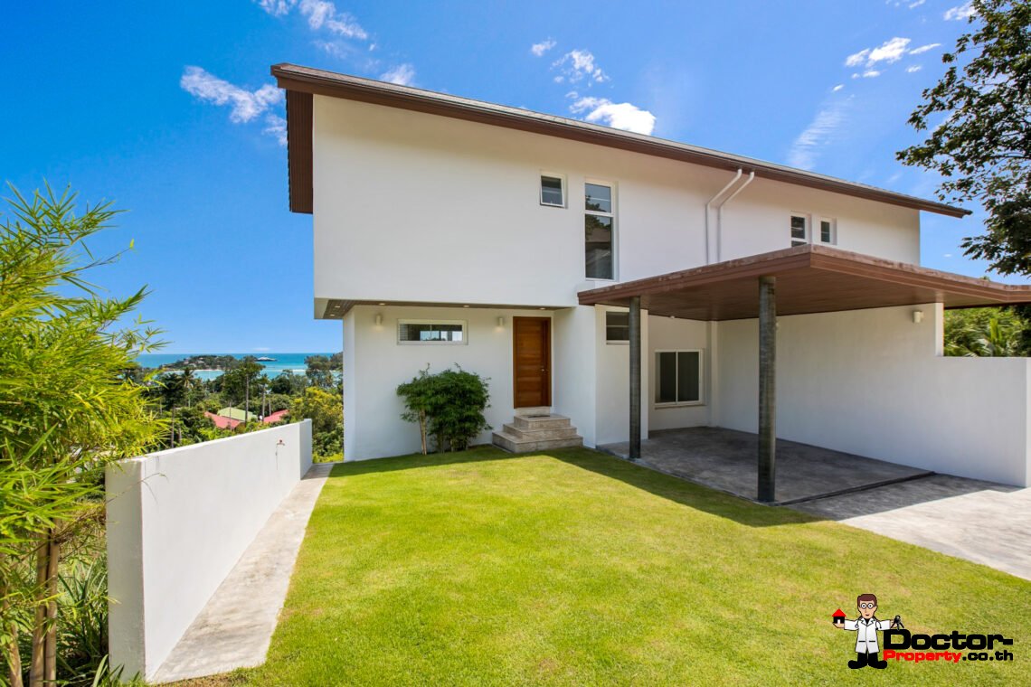 3 Bedroom Semi-Detached Pool Villa with Sea View  in Choeng Mon, Koh Samui – For Sale